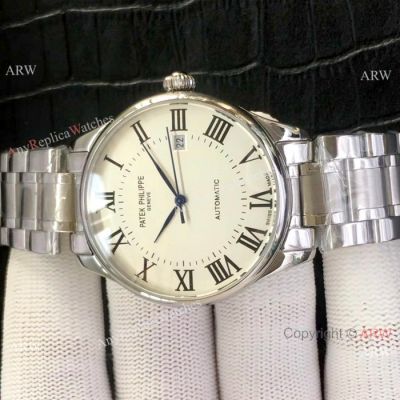 Patek Philippe Calatrava Stianless Steel White Watch - New Replica